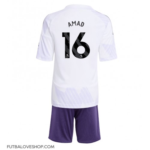 Dres Manchester United Amad Diallo #16 Preč pre deti 2025-26 Krátky Rukáv (+ trenírky)